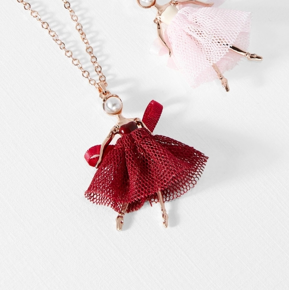 🍒NWT🍒 TED BAKER MINI BALLERINA PENDANT NECKLACE - Picture 1 of 6